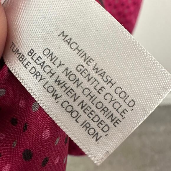 Y2K Old Navy Halter Babydoll Satin Slip Dress Open Back Pink Polka Dot Small - Picture 9 of 12